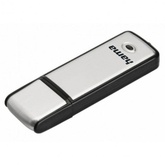 Memoria USB HAMA Fancy 128GB USB 2.0 Negro y Plata con Tapa