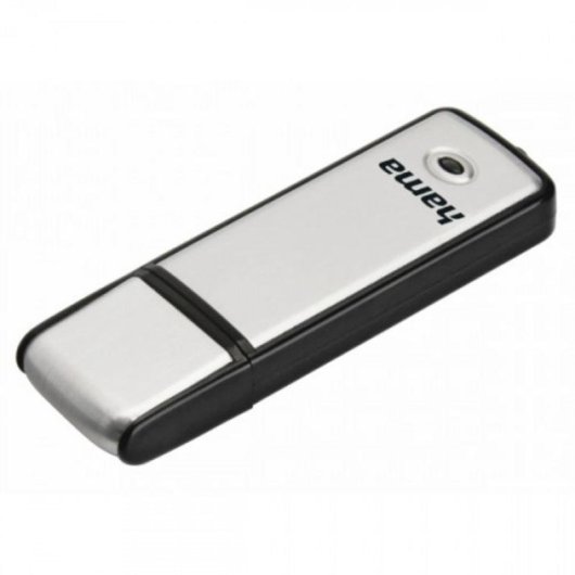 Memoria USB HAMA Fancy 128GB USB 2.0 Negro y Plata con Tapa