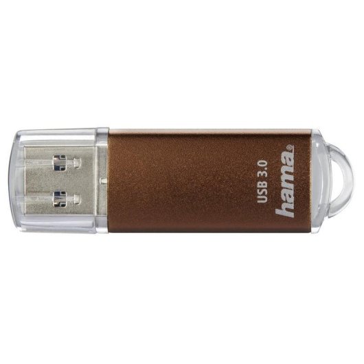 Memoria USB HAMA Laeta 256GB USB 3.2 Gen 1 Metal Marrón con Tapa