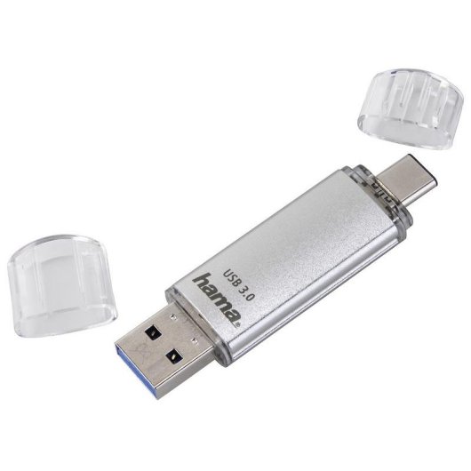 Memoria USB HAMA C-Laeta 16 GB USB Type-A y Type-C 3.2 Gen 1 Plata