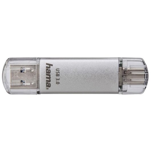 Memoria USB HAMA C-Laeta 16 GB USB Type-A y Type-C 3.2 Gen 1 Plata
