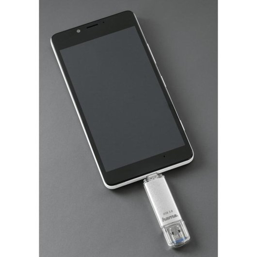 Memoria USB HAMA C-Laeta 128 GB USB Type-A y USB Type-C Plata