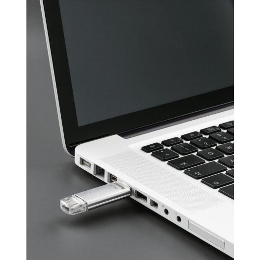 Memoria USB HAMA C-Laeta 128 GB USB Type-A y USB Type-C Plata