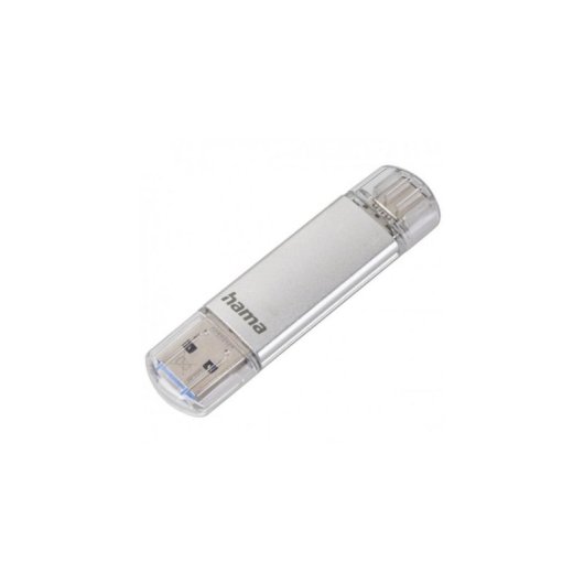 Memoria USB HAMA C-Laeta 128 GB USB Type-A y USB Type-C Plata