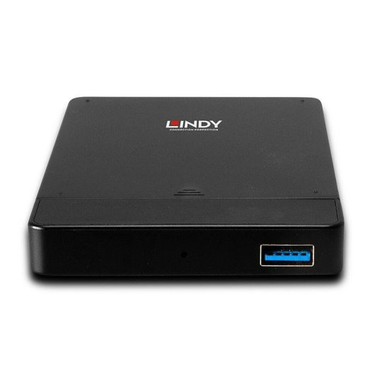Caja PC Lindy 43331 2.5" Plástico Negro con USB Type-A para HDD/SSD