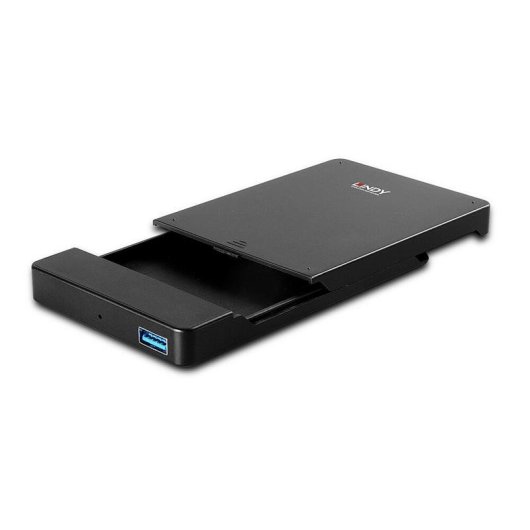 Caja PC Lindy 43331 2.5" Plástico Negro con USB Type-A para HDD/SSD