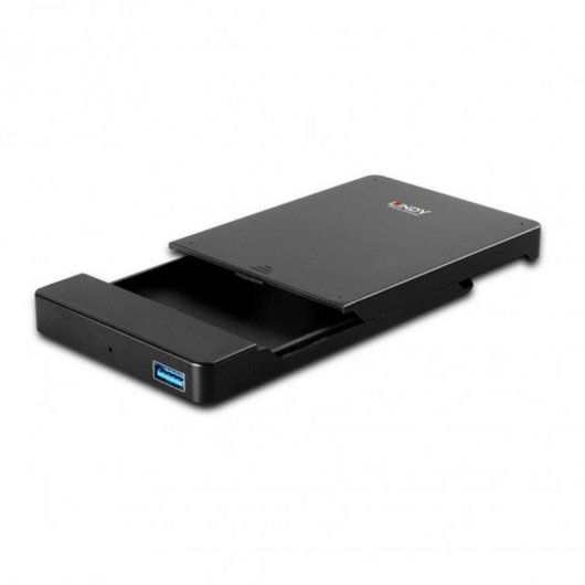 Caja PC Lindy 43331 2.5" Plástico Negro con USB Type-A para HDD/SSD
