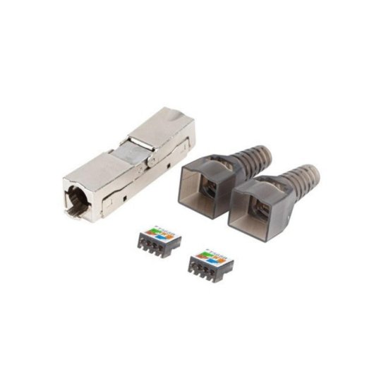 LANBERG 2x RJ45 Cat6a FTP Stecker 8P8C Tool-Less Adapter