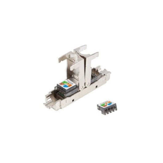 LANBERG 2x RJ45 Cat6a FTP Stecker 8P8C Tool-Less Adapter