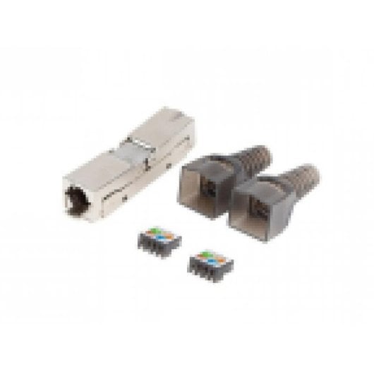 LANBERG 2x RJ45 Cat6a FTP Stecker 8P8C Tool-Less Adapter