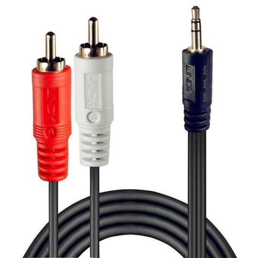 Cable Audio Lindy 35685 2x RCA Macho a 3,5mm Macho 10 m Negro