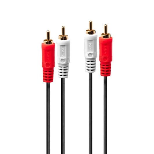 Cable de Audio Lindy 35663 2x RCA Macho a 2x RCA Macho 5 m Negro Rojo Blanco