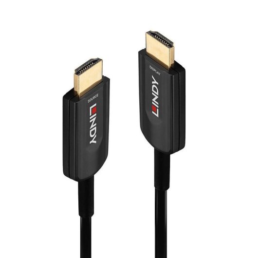 Cable HDMI 2.1 Lindy 10 m Fibra Óptica Híbrido 48 Gbit/s Negro
