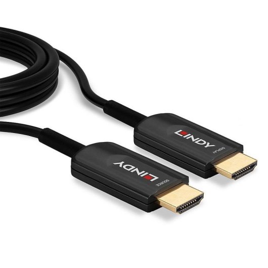 Cable HDMI 2.1 Lindy 10 m Fibra Óptica Híbrido 48 Gbit/s Negro