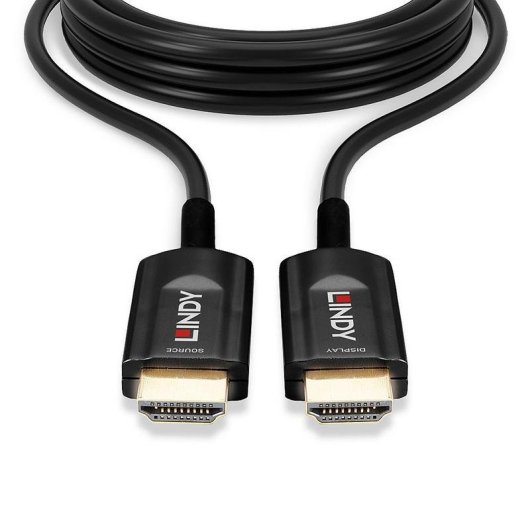 Cable HDMI 2.1 Lindy 10 m Fibra Óptica Híbrido 48 Gbit/s Negro