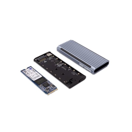 Caja PC CoolBox DG-MCM-NVME1 M.2 Alumínio Prateado RGB Gaming USB 10 Gbit/s