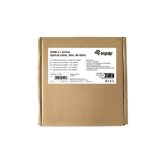 Cable Óptico Activo HDMI 2.1 EQUIP 30m 8K/60Hz 4K/120Hz