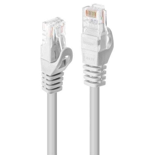 Netzwerkkabel Lindy Cat6 2 m U/UTP RJ-45 Stecker an Stecker weiß
