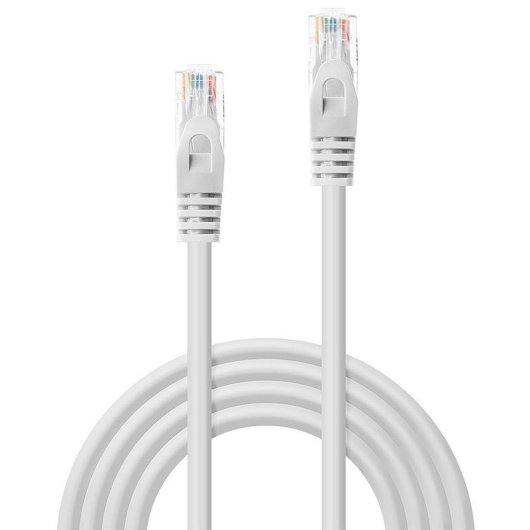 Netzwerkkabel Lindy Cat6 2 m U/UTP RJ-45 Stecker an Stecker weiß