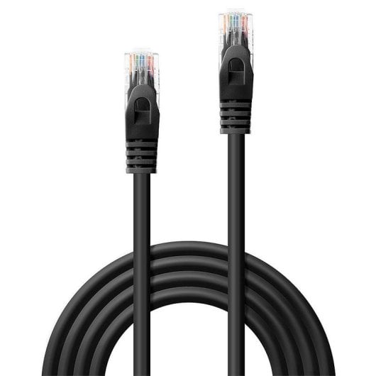 Cable de red Lindy Cat6 3 m U/UTP Negro RJ-45 a RJ-45