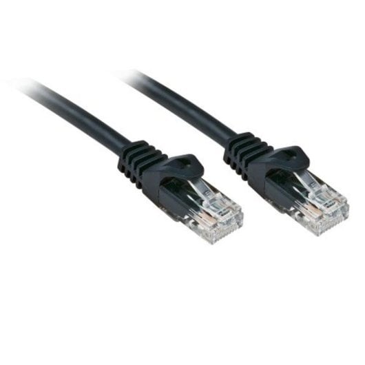 Cable de red Lindy Cat6 3 m U/UTP Negro RJ-45 a RJ-45