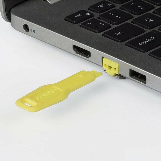 Llave de Bloqueador de Puerto RJ-45 Lindy Amarillo ABS