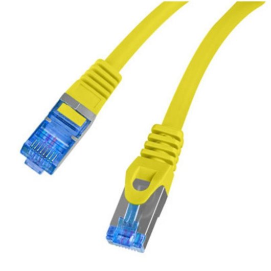 Netzwerkkabel Lanberg PCF6A-10CC Cat6a S/FTP 0,5 m gelb