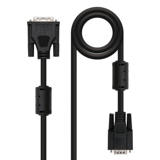 Cable DVI a VGA Nanocable 5 metros con conectores macho