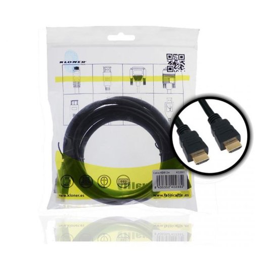 Cable HDMI Kloner KC2000 1.4 Ethernet 2m Negro