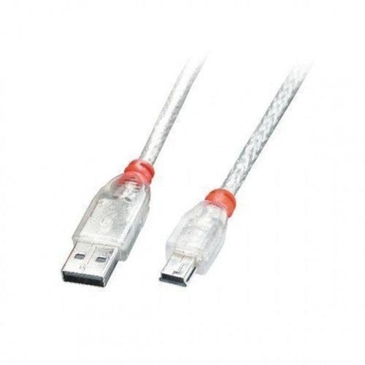 Cable USB Lindy 2 m USB A a Mini-USB B USB 2.0 Transparente