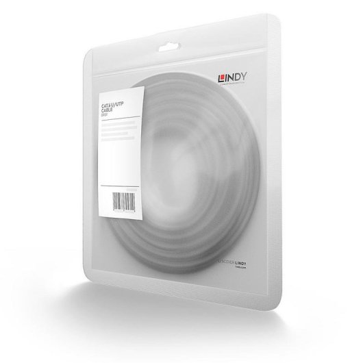 Câble réseau Lindy Cat6 U/UTP 10 m gris RJ-45 à RJ-45