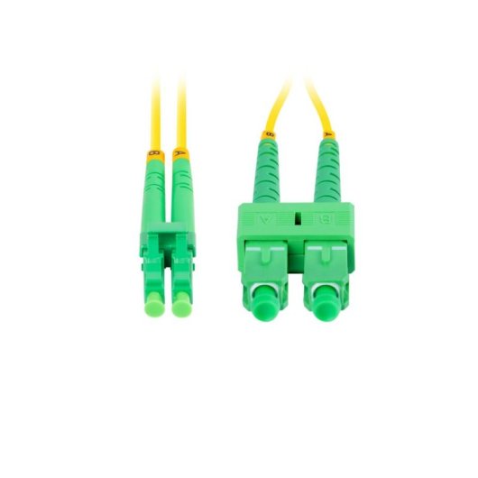 Cable de fibra óptica Lanberg SC APC a LC APC 2 m G.657.A1 duplex amarillo