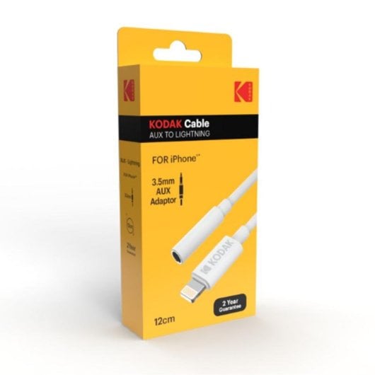 Adaptador Áudio 3,5 mm para Lightning Kodak para iPhone e iPad