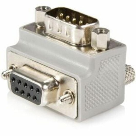 Adaptador de cable serie DB9 a DB9 en ángulo derecho StarTech.com Macho a Hembra Gris
