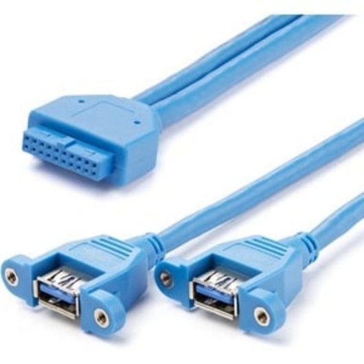 Cable para Montaje en Panel 2 Puertos USB 3.2 Gen1 StarTech.com 50cm Azul