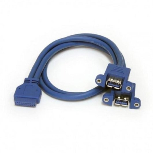 Cable para Montaje en Panel 2 Puertos USB 3.2 Gen1 StarTech.com 50cm Azul