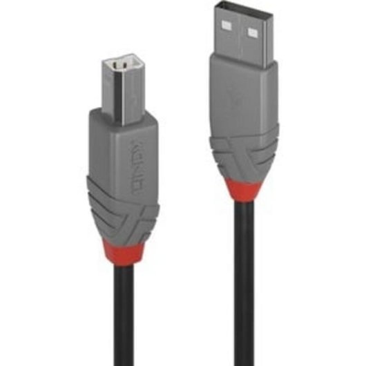 Cable USB 2.0 A a B Lindy Anthra Line 2 m Negro