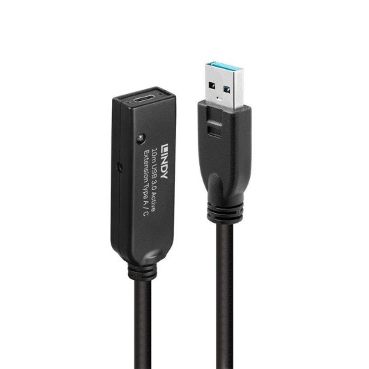 Cable USB Lindy 43376 10 m USB A a USB C 3.2 Gen 1 5 Gbit/s Negro
