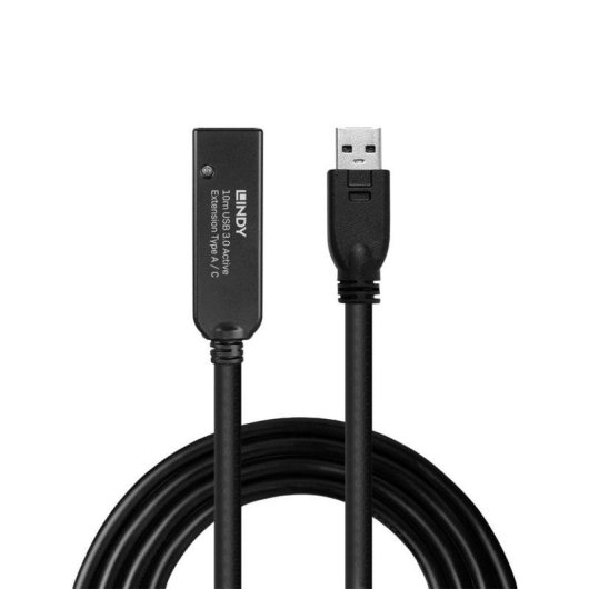 Cable USB Lindy 43376 10 m USB A a USB C 3.2 Gen 1 5 Gbit/s Negro