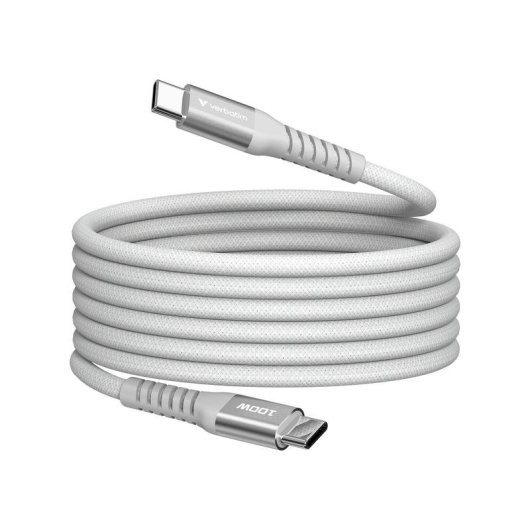 Cable USB C a USB C Verbatim 1,2 m USB 2.0 Gris