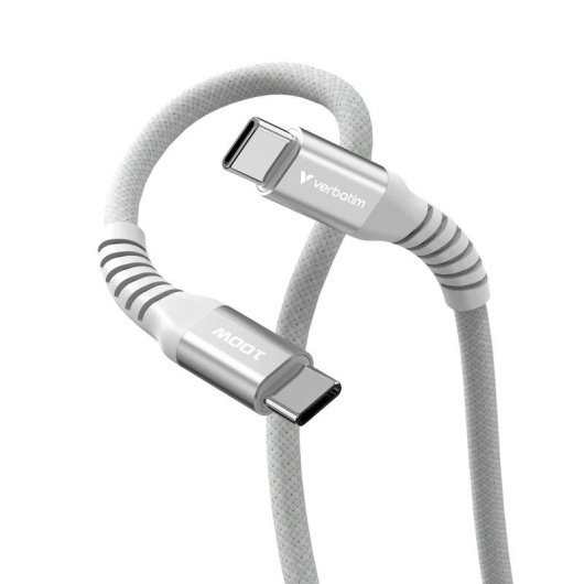 Cable USB C a USB C Verbatim 1,2 m USB 2.0 Gris