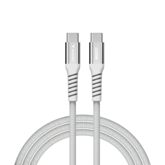Cable USB C a USB C Verbatim 1,2 m USB 2.0 Gris