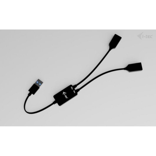 Hub I-Tec 2 porte USB-A 5 Gbps USB 3.2 Gen 1 cavo 0,1 m nero