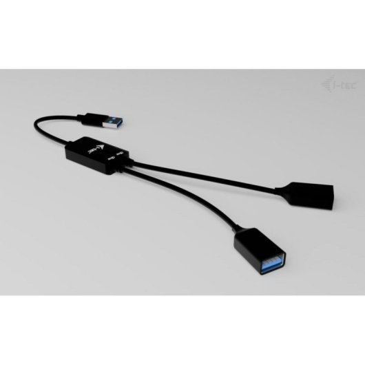 Hub I-Tec 2 porte USB-A 5 Gbps USB 3.2 Gen 1 cavo 0,1 m nero