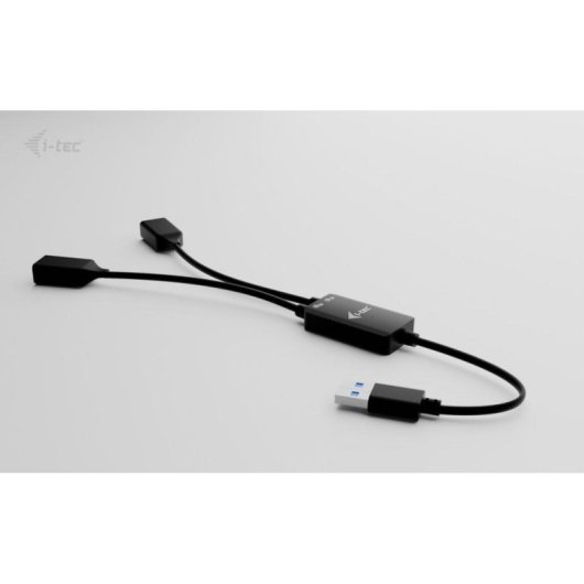 Hub I-Tec 2 porte USB-A 5 Gbps USB 3.2 Gen 1 cavo 0,1 m nero