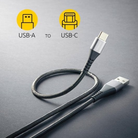 USB-C-Kabel Intenso A315C 1,5 m Schnellladung 60 W schwarz