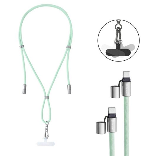Collar USB-C Intenso Handykette Carga Rápida 60W 1,65m Verde