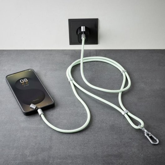 Collar USB-C Intenso Handykette Carga Rápida 60W 1,65m Verde