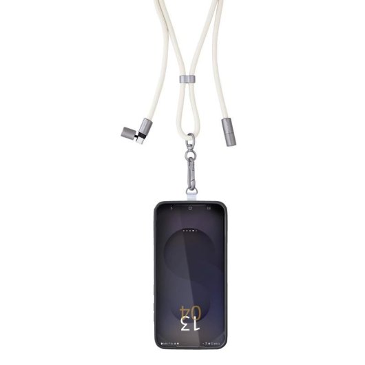 Halskette USB-C zu USB-C Intenso Handykette 1,65 m Beige Schnellladung 60W