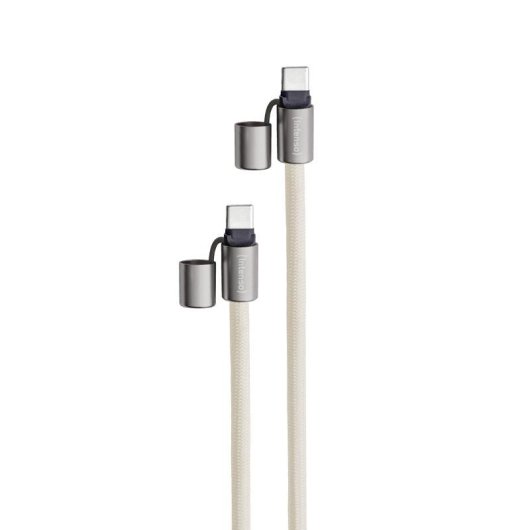 Halskette USB-C zu USB-C Intenso Handykette 1,65 m Beige Schnellladung 60W